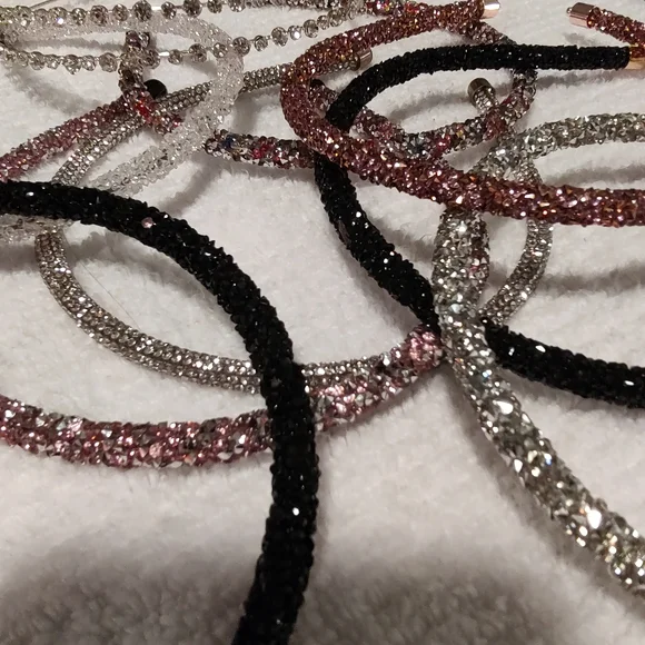 Sparkling Rhinestone Bangle Set - Picture 2 of 4